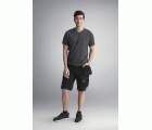 6141 Pantalones cortos de trabajo elásticos Slim Fit AllroundWork con bolsillos flotantes negro